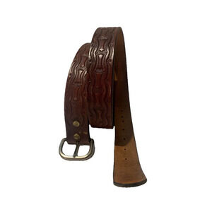 Sunrise Brand Tooled Leather Western Southwestern Belt USA Made Size 42 (BB60)